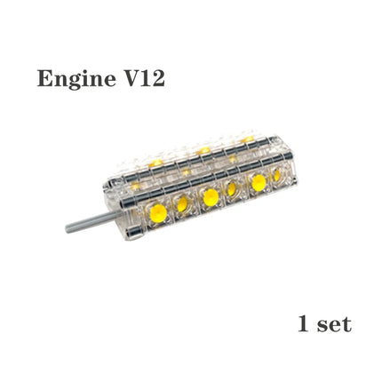 MOC Technology Parts Kit Building Blocks Differential Gear Kit Engine Cylinder Building Blocks Model Car 65413  62821 V6 V8 V12