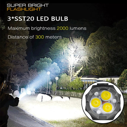 Portable Powerful Mini LED Flashlight with Pen Clip Rechargeable Pocket Emergency Torch Waterproof Hiking Camping Flash Light