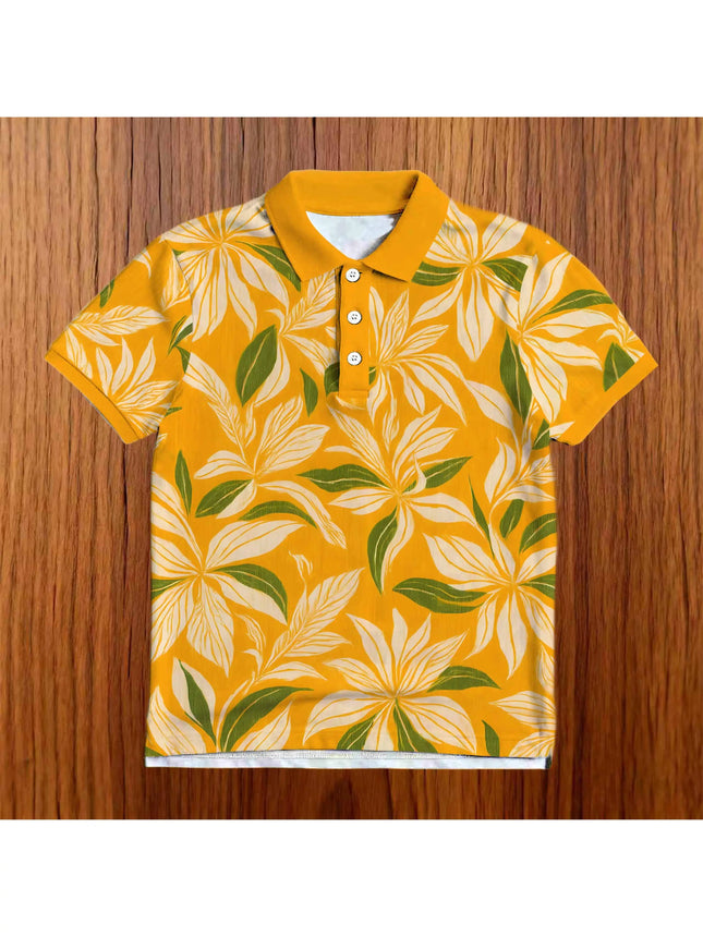 Large Men's Shirt Summer Breathable Elastic Short Sleeved Geometric Printed Casual Shirt Valentine's Day Boyfriend