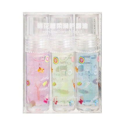 1/3Pcs Clear Water Light Lip Glaze Moisturizer Color Changing Lip Oil Jelly Mirror Lipsticks Transparent Glitter Lip Gloss Set