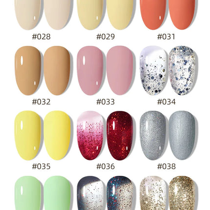 Colored Square Bottle Nail Varnish Gel 60 Colors Gloss Matte Ice-clear Nail Polish Fruit Green Nail Art Soak Off UV Gel Lacquer