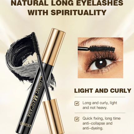 QIBEST Eyelash Makeup Set Eyebrow Eyelash Growth Serum Nourishing Enhance And 4D Black Mascara Curling Thick Lengthening Eyelash