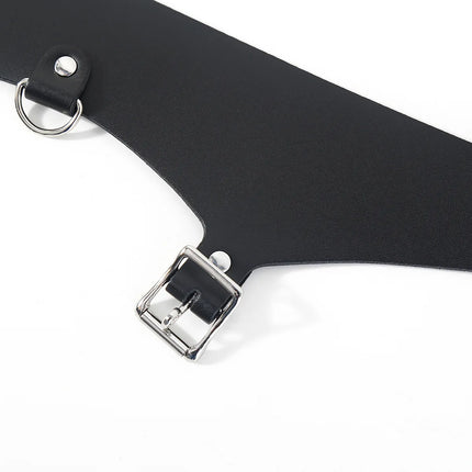 Adjustable Leather Chastity Panty Harness BDSM Bondage Restraint Gear Adult Sex Toy for Women Men Fetish Role Play Accessory
