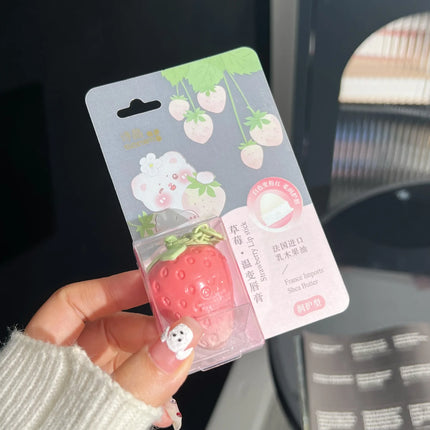 Strawberry Keychain Temperature Color Changing Lipstick Long Lasting Moisturizing Nourishing Lip Balm Cute Lip Gloss Cosmetics