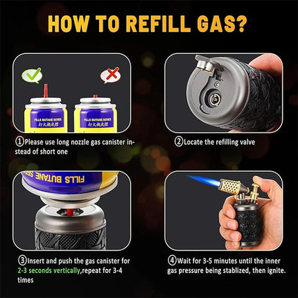 JOBON Multi-function Strong Gun Lighter Windproof Blue Flame One-touch Lock Fire Retro Appearance Design Cigar Lighter