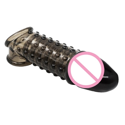 Penis Extender Cock Rings Delay Ejaculation Penis Stimulate Clitoral G-spot Dick Sleeve Silicone Enlargement Sex Toys For Men