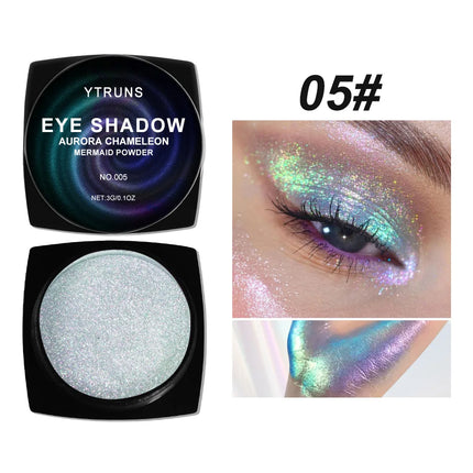 "Chameleon Multichrome Eyeshadow - Color Shifting Pressed Pigment for Metallic & Holographic Makeup"