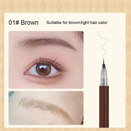 0.01mm Ultra Fine Liquid Eyebrow Pen Waterproof Natural Color Not Smudge Eyebrow BIYA Makeup Pencil