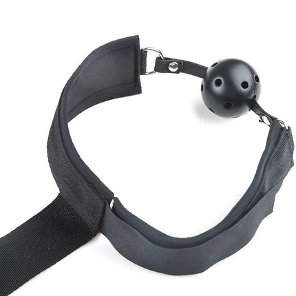 Adjustable Wrist Handcuffs Adult Bondage Gear Set Back Side Muzzle Mouth Restraint for Female Couples BDSM Parties