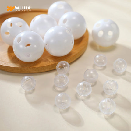 30/50/100pcs Plastic Rattle Bell Balls Squeaker Pet Baby Toys DIY Rattle Beads Noise Maker Repair Fix Dog Plush Doll Accessories
