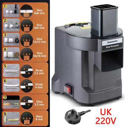 110V/220V Commercial Vegetable Cutting Machine Automatic Vegetable Carrot Potato Chopper Slice Shred Diced Quickly Vegetables