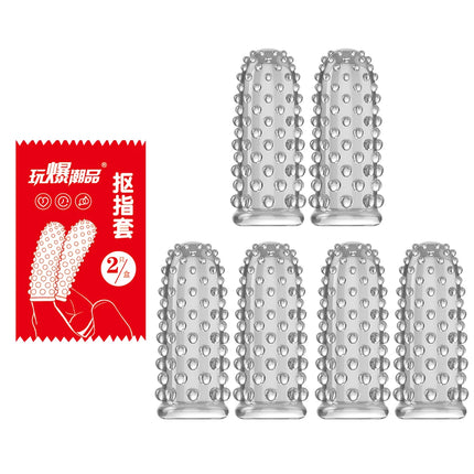Finger Condom, Cock Ring & Penis Head Sleeve Set - Clitoris Massager, Reusable Multi-Function Adult Sex Toys for Couples