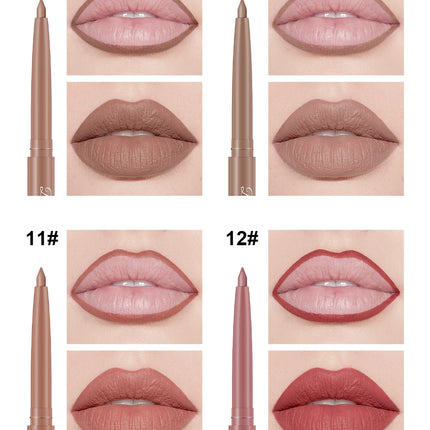 Lip Liner to Outline the Lip Shape, Novice-Friendly, Natural and Delicate, Pouty Lip Pencil, Waterproof, Matte, Nude Color Lip Liner