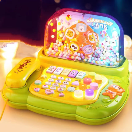 Simulation Telephone Toys Snowfiake Music Lights Story Machine Baby Mobile Phone Multi-functional Kids Education Christmas Gifts