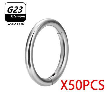 1/10 /50Pcs G23 Titanium Nose Ring Hoop Earring For Women Piercing Jewelry Lip Ear Ring Hoop Mixed Color Body Clips Hing