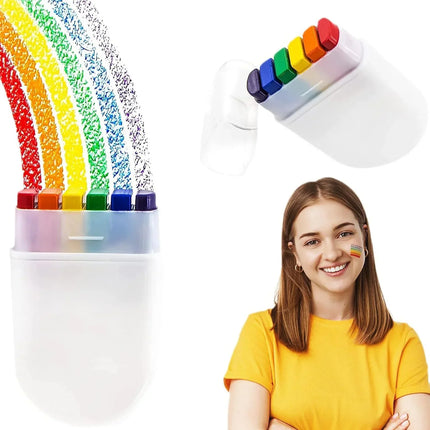 2026 New 2 Pcs Rainbow Crayon Paint Face Painting Birthday Party Colorful Theme Party Accessories Party Home Costume Favors