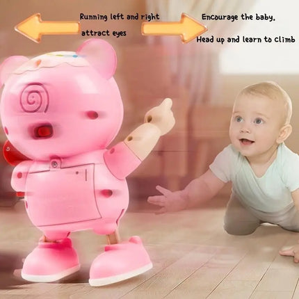 Upgraded Electronic Pets Pig Dancing Toy Doll, Electric Lighting Music Twisting Swing Left And Right Walking Cute Pig Smart Doll