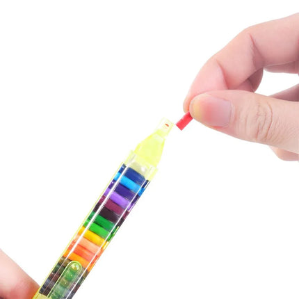 2026 Creative Stationery 20-color Children's Drawing Toy Crayons Baby Funny Creative Education Paint Children's Graffiti Pen