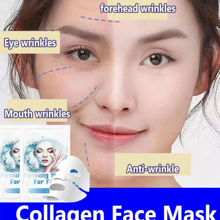 Collagen Face Mask anti Wrinkle Fade face Fine Line Lift Firm Skin Anti-Aging Brighten skin Care Korean Cosmetics