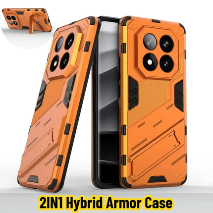 2IN1 Hybrid Armor Magnetic Hard Phone Case For Xiaomi Redmi Note 15 14 Pro Plus 4G 5G Shockproof Matte Bracket Protective Cover