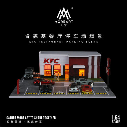 MoreArt 1:64 Diecast Car Display Scene Model DIY Assembly Street View Garage Diorama Gift Collection
