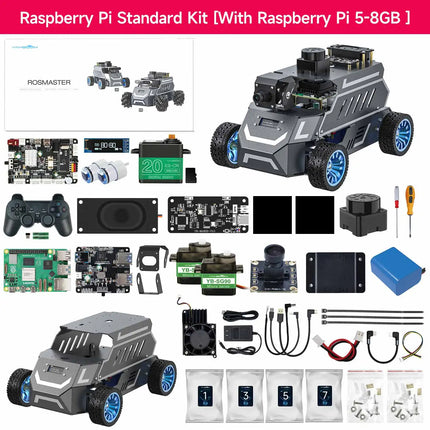 Yahboom ROSMASTER A1 AI Large Model ROS2 Robot Smart Car Kit Ackerman Structure Support RVIZ Simulation SLAM Mapping Navigation