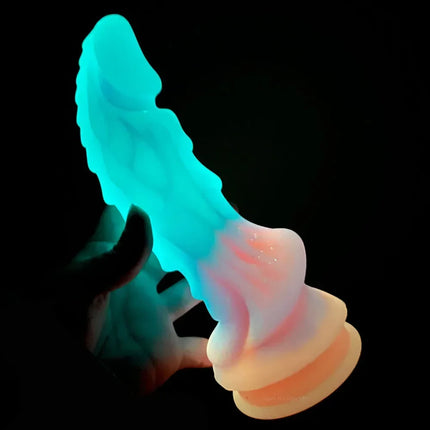 New Luminous Dildos Colorful Glowing Huge Dragon Monster Penis Anal Butt Plug Adult Toys Soft Dildo with Suction Cup Women