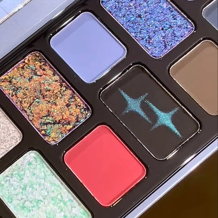 Qianyan Cheeryep 16 Color Eyeshadow Palette Glitter Chamelon Matte Pearlescent Flash Plate Cowherd Sequins