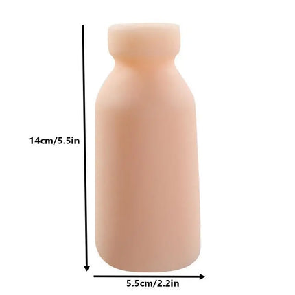 Milk Bottle Shape Male Masturbation Cup Silicone Masturbator Soft Emulational Vaginal Bulge Adult Sex Toys For Men Penis Trainer