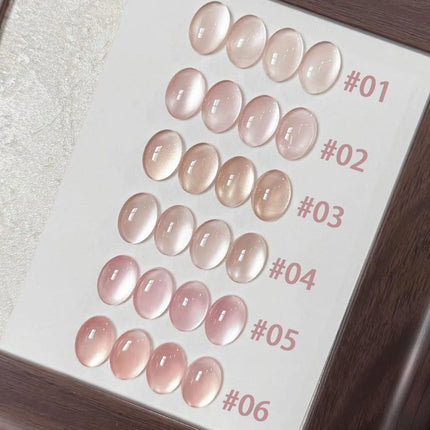 MIANEL 12ML Burning Love Cat Eye Gel Polish 2025 New Arrival - Brightening Dragon Fruit Pink with Glass Bead Cat Eye Nail Art