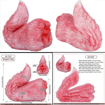 FAAK Purple Red Fantasy Monster Pocket Pussy Stroker Silicone Male Masturbator Dragon Onaholer Buttock Anal Sex Toys For Men
