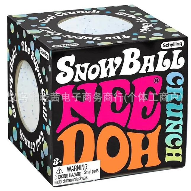 NeeDoh Schylling Inc Sensory Squeaky Stress Ball Snowball Squeaky Stress Ball