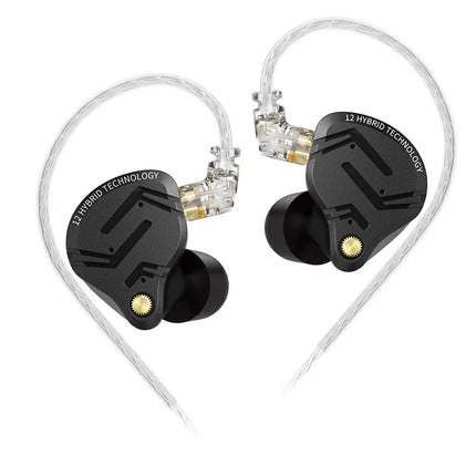 KZ ZS12 PRO X In Ear Wired Earphones 1DD 5BA Hybrid Drive HIFI Powerful Bass Music Headphones Sport Noise Cancelling Earbuds