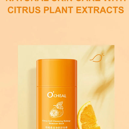 Ocheal Avocado Cleansing Makeup Remover Gel Stick Facial Eye Lip Orange Deep Cleaning Balm Cream Stick Clean Cleanser Skin Care
