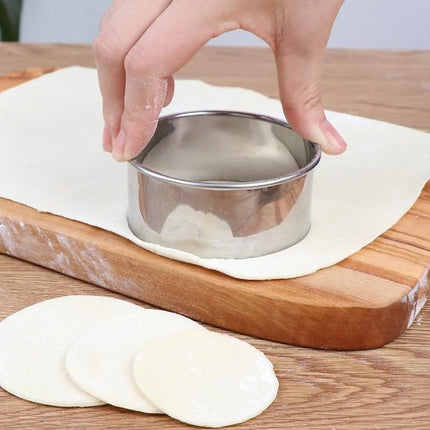 5pcs Round Biscuit Mold Stainless Steel Dumpling Skin Cutting Mould DIY Cake Pastry Baking Cutting Maker Tools Kitchen Gadgets