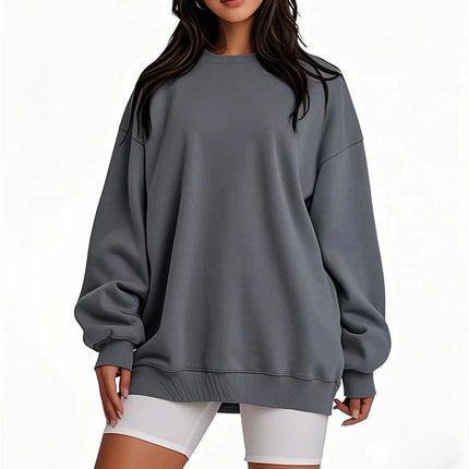 NEW Women Long-sleeve Pullover Sports Casual Sweatshirt Women's Round Neck Loose Tops Spring Autumn Women's Sweatshirt