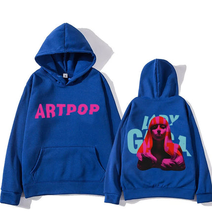 Lady Gaga Hoodie Double-sided Printing Comfortable Aesthetic Sweatshirts With Hooded Gothic Clothing Moletom Hip Hop Pullovers