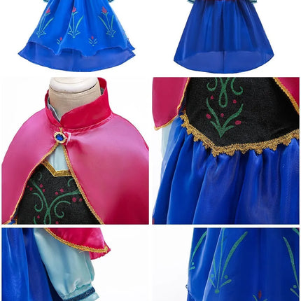 Girls Elsa Anna Dress Children Princess Carnival Dress Kids Jasmine Rapunzel Pageant Flower Disguise Cosplay Christmas Costume