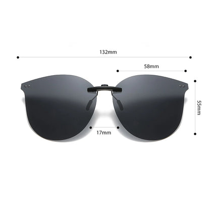 New Men Women Clip On Sunglasses Polarizing UV400 Protention Vintage Clip Polarized Glasses Night Vision Driving Goggles