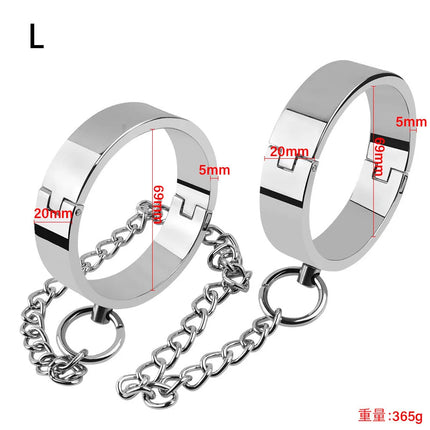 Metal Handcuffs Ankle Cuff Bondage Bracelet Restraints BDSM Adult Game Sex Toys for Couples Erotic Slave Toys Women Men