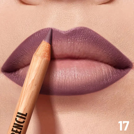 Dual-Purpose Matte Lipstick & Liner Pencil Smooth Easy Apply Non-Drying Lip Contour Pen