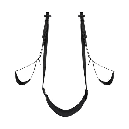 Black Hanging Door Sex Swing, No Need for Punching Adjustable Couple Flirting Swing with Plush Skin Inside Качели Для Взрослых18