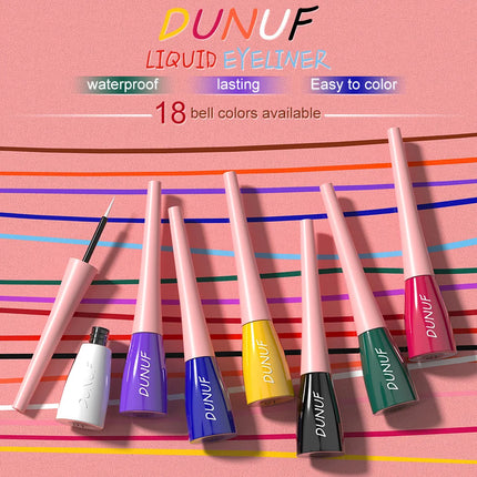 Matte Dark Green Liquid Eyeliner Pencil Waterproof Makeup Colorful Liquid Eye Liner Ultra-thin Long-Lasting Quick-Dry Eye Liner