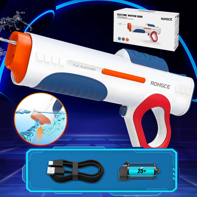 Electric Water Gun Most Powerful Automatic Water Gun Long Range Classic Big Electronic Watergun, Electric Squirt Gun Water Blaster Toy for Kids Summer Outdoor Pool Party Holiday Deals