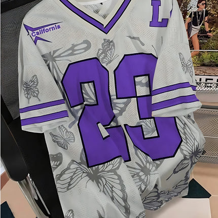 2025 Summer New Men's T-shirt Casual sporty breathable and lightweight V-neck men's T-shirt