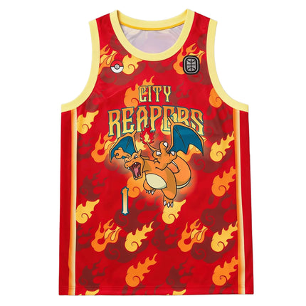 Pokemon Pikachu Anime 3D Print Basketball Jersey Sleeveless Tank Top Casual Sportswear Streetwear for Pokemon Men Women Fans