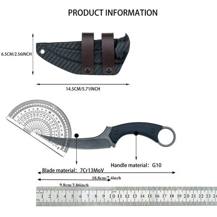 High-quality Lightweight Straight Knife with K Sheath Utility Outdoor Camping Survival Adventure Tactical EDC Tools Collectibles