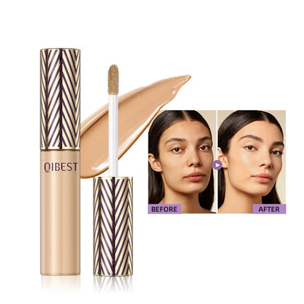 QIBEST Concealer Waterproof and Sweat Resistant Long Lasting Concealer Blush Cover Stains Acne Marks and Fade Dark Circles