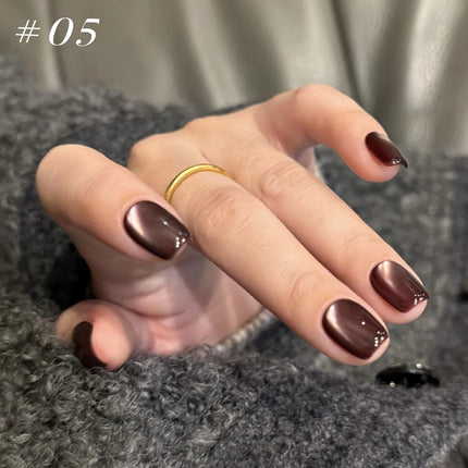 12ml 1-21pcs 2026 New Brown Gold Glass Bead Cat Eye Gel Nail Polish Black Red Magnet Cat Eye Gel Polish Gold Nails Nail Art