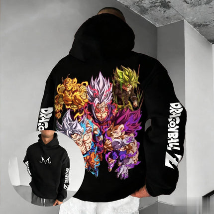 2026 New New Dragon Ball Graphic Pullover Hoodie Men Women Streetwear Oversize Casual Anime Print Hooded Sweatshirt Y2k Top